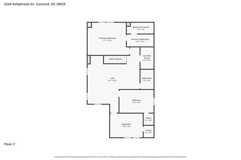 2,045/Mo, 4226 Kellybrook Dr Concord, NC 28025 Floor Plan View 2