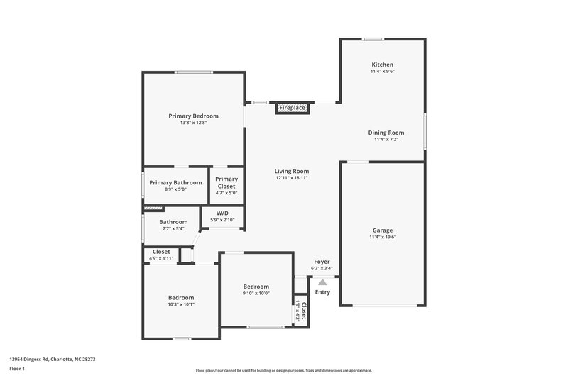 1,890/Mo, 13954 Dingess Rd Charlotte, NC 28273 Floor Plan View