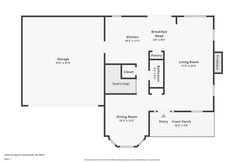 2,030/Mo, 15252 Eric Kyle Dr Huntersville, NC 28078 Floor Plan View 2