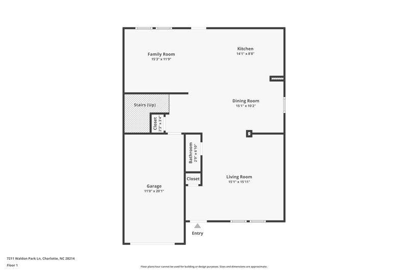 1,900/Mo, 7211 Waldon Park Ln Charlotte, NC 28214 Floor Plan View