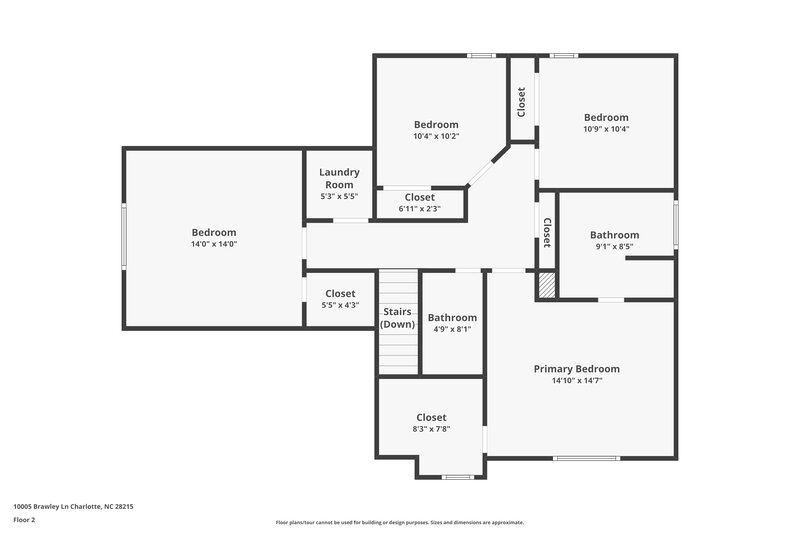 2,135/Mo, 10005 Brawley Ln Charlotte, NC 28215 Floor Plan View 2