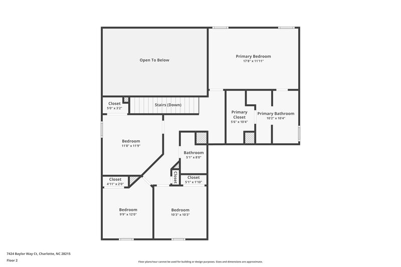 2,365/Mo, 7424 Baylor Way Ct Charlotte, NC 28215 Floor Plan View 2