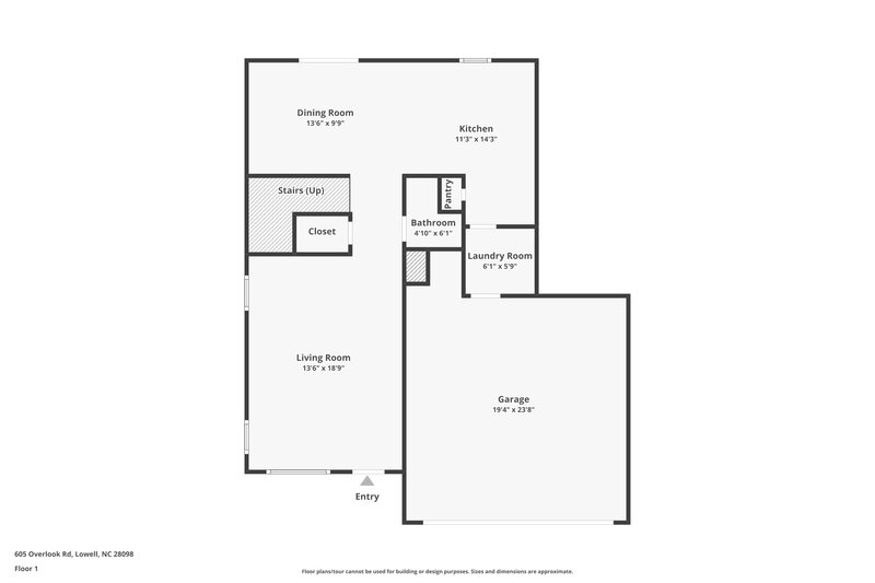 1,935/Mo, 605 Overlook Rd Lowell, NC 28098 Floor Plan View