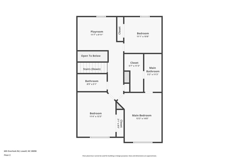 1,935/Mo, 605 Overlook Rd Lowell, NC 28098 Floor Plan View 2