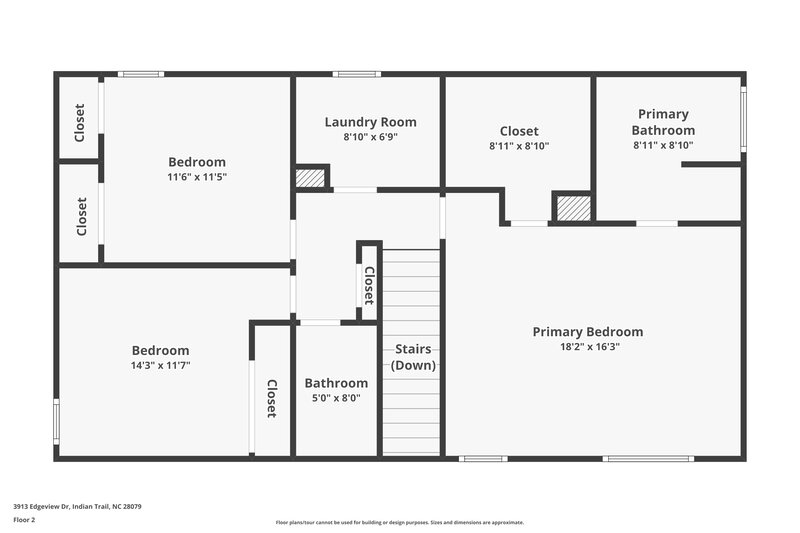 2,305/Mo, 3913 Edgeview Dr Indian Trail, NC 28079 Floor Plan View 2