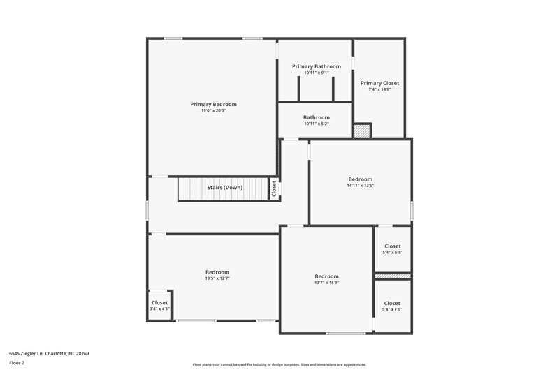 2,180/Mo, 6545 Ziegler Ln Charlotte, NC 28269 Floorplan View 2