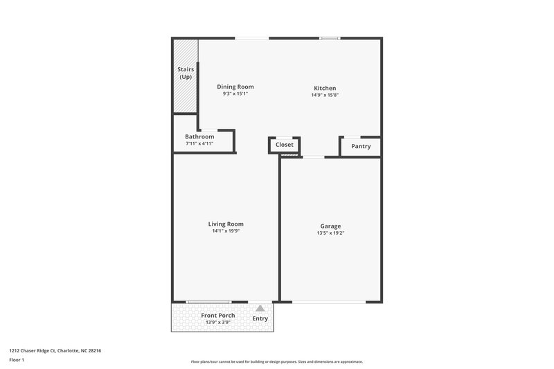1,825/Mo, 1212 Chaser Ridge Ct Charlotte, NC 28216 Floor Plan View