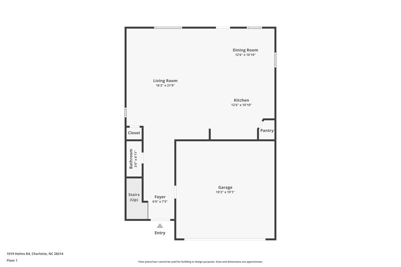 2,230/Mo, 1019 Helms Road Charlotte, NC 28214 Floor Plan View