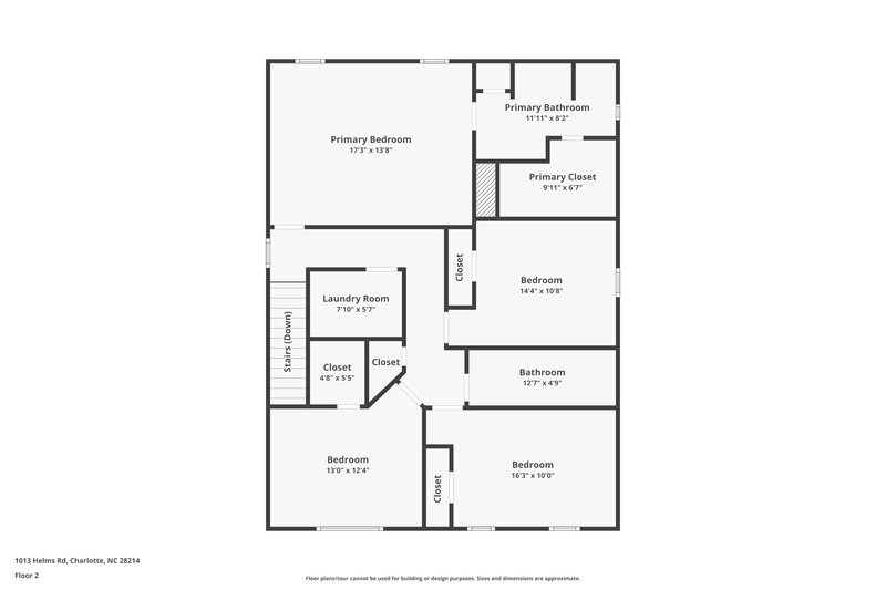 2,010/Mo, 1013 Helms Road Charlotte, NC 28214 Floor Plan View 2