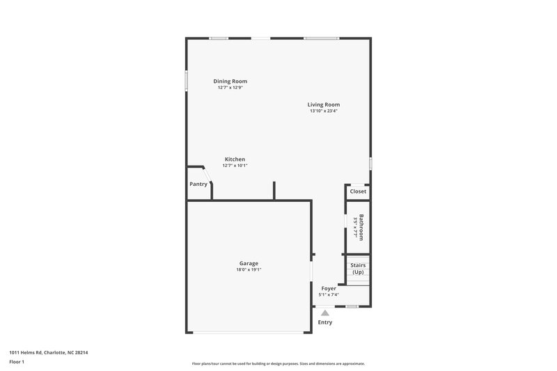 2,125/Mo, 1011 Helms Road Charlotte, NC 28214 Floorplan View