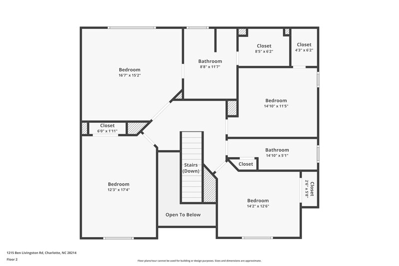 2,495/Mo, 1215 Ben Livingston Rd Charlotte, NC 28214 Floorplan View 2