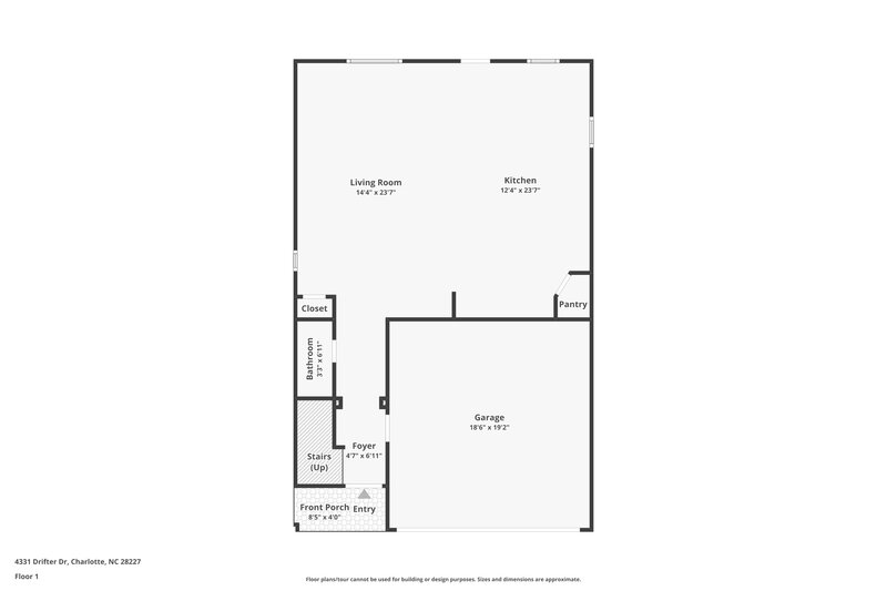2,035/Mo, 4331 Drifter Drive Charlotte, NC 28227 Floor Plan View