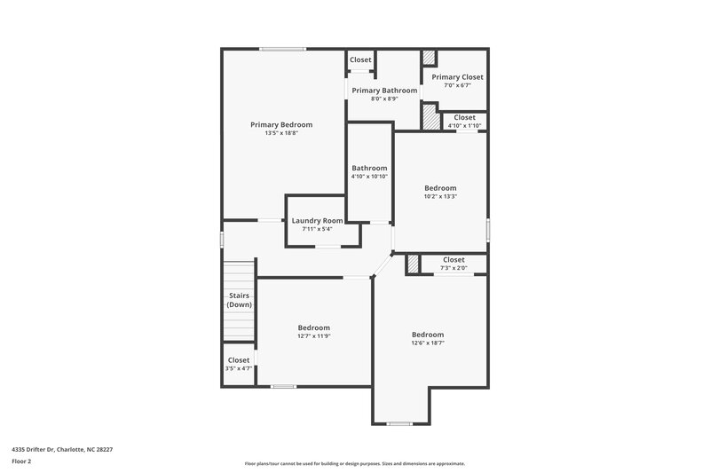2,360/Mo, 4335 Drifter Drive Charlotte, NC 28227 Floor Plan View 2