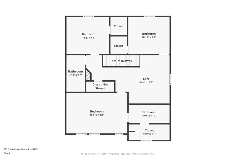 2,650/Mo, 803 Chastain Ave Concord, NC 28025 Floor Plan View 2