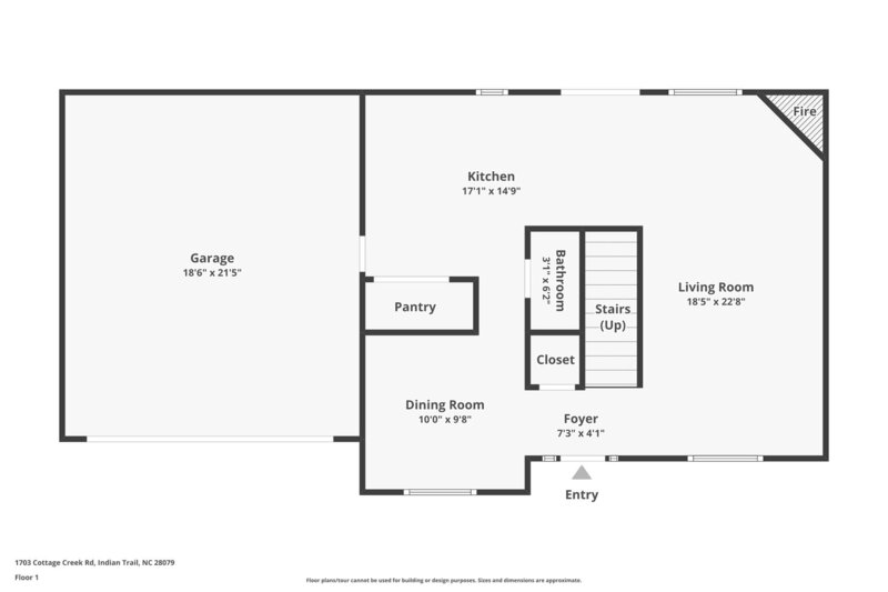 2,140/Mo, 1703 Cottage Creek Rd Indian Trail, NC 28079 Floorplan View