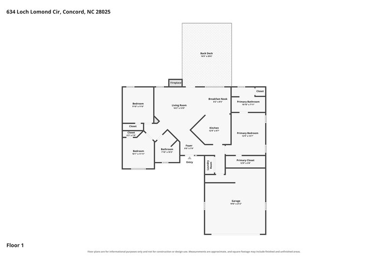 0/Mo, 634 Loch Lomond Cir Concord, NC 28025 Floor Plan View