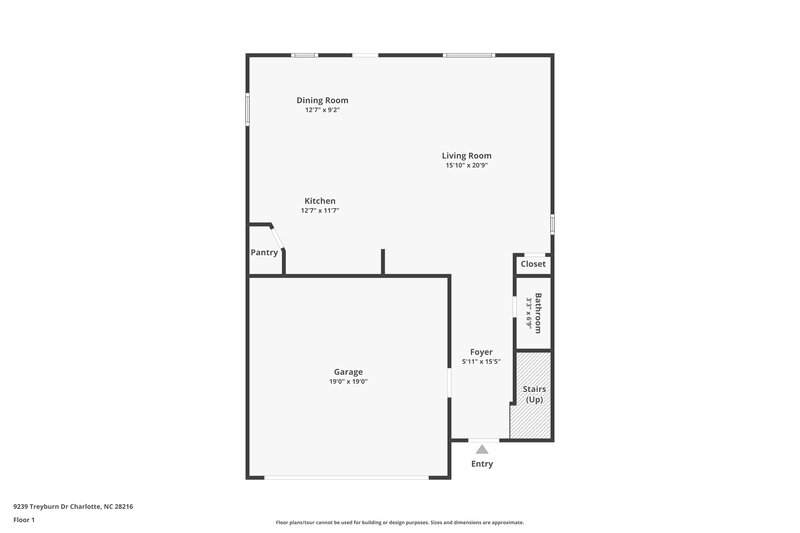 2,055/Mo, 9239 Treyburn Drive Charlotte, NC 28216 Floor Plan View