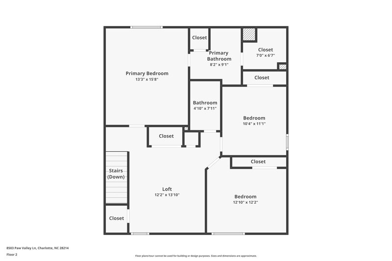 2,180/Mo, 8503 Paw Valley Lane Charlotte, NC 28214 Floor Plan View 2