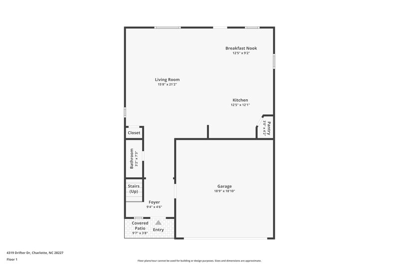 2,160/Mo, 4319 Drifter Drive Charlotte, NC 28227 Floor Plan View