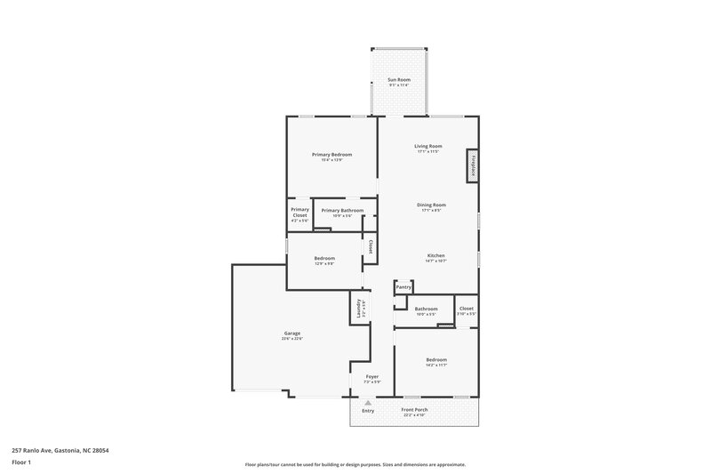 1,845/Mo, 257 Ranlo Avenue Gastonia, NC 28054 Floor Plan View