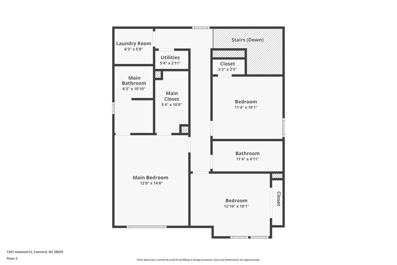 1,885/Mo, 1341 Haestad Ct Concord, NC 28025 Floor Plan View 2