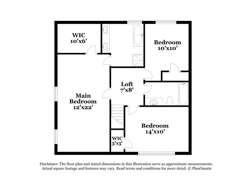 1,895/Mo, 3307 Reid Brook Ln Charlotte, NC 28208 Floor Plan View 2