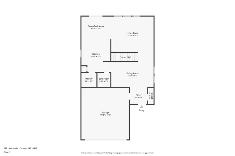 2,075/Mo, 822 Littleton Dr Concord, NC 28025 Floor Plan View