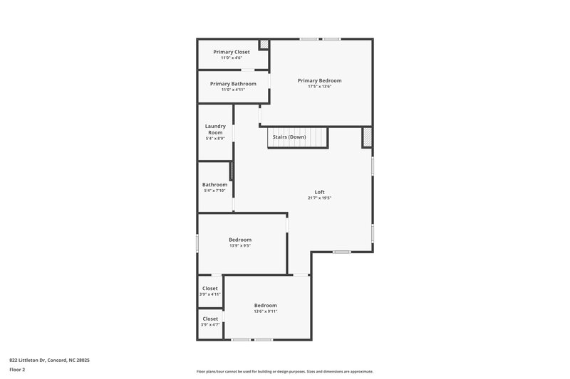 2,075/Mo, 822 Littleton Dr Concord, NC 28025 Floor Plan View 2