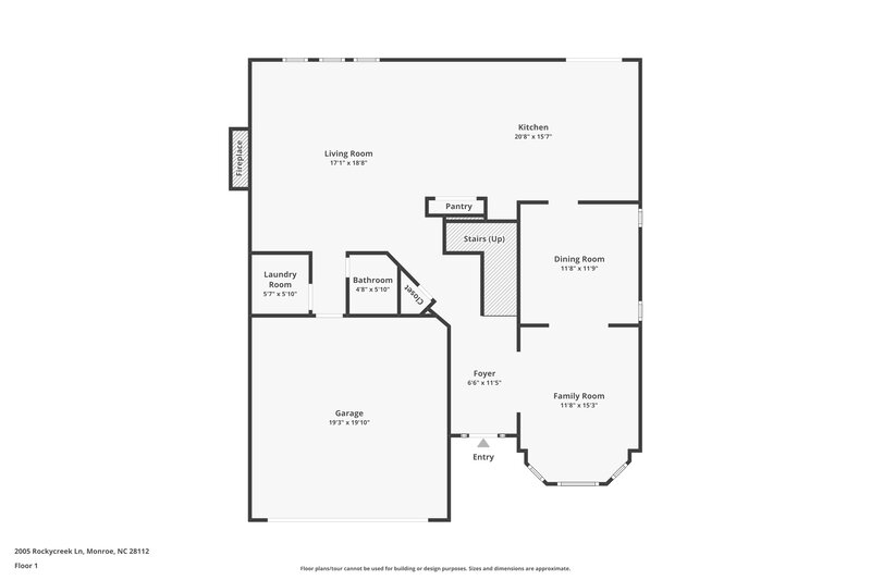 2,495/Mo, 2005 Rockycreek Ln Monroe, NC 28112 Floorplan View
