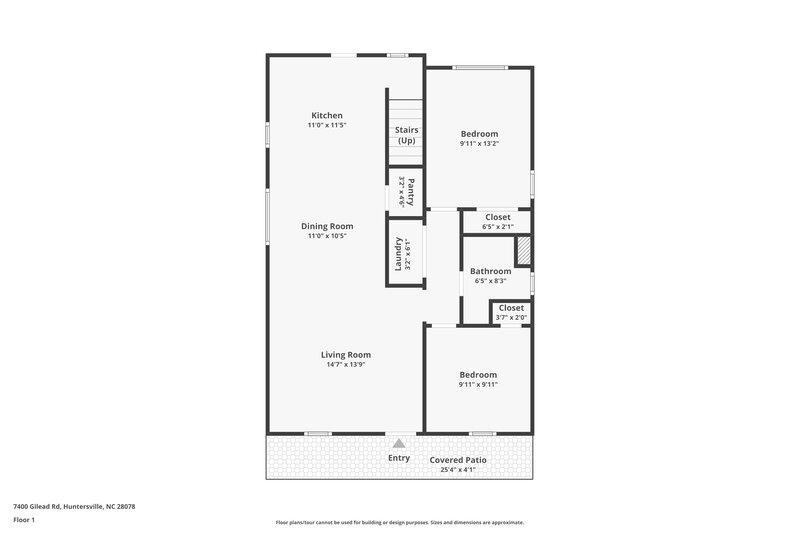 1,975/Mo, 7400 Gilead Rd Huntersville, NC 28078 Floor Plan View