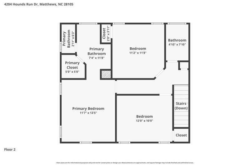 2,160/Mo, 4204 Hounds Run Dr Matthews, NC 28105 Floor Plan View 2