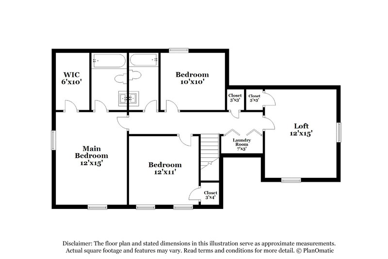 1,915/Mo, 2717 Black Cherry Dr Charlotte, NC 28262 Floor Plan View 2