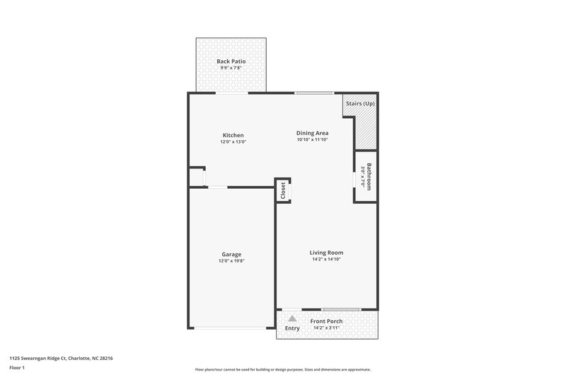 1,910/Mo, 1125 Swearngan Ridge Ct Charlotte, NC 28216 Floor Plan View