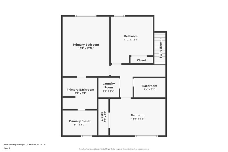 1,910/Mo, 1125 Swearngan Ridge Ct Charlotte, NC 28216 Floor Plan View 2