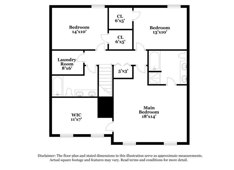 1,935/Mo, 3824 Alexander Forest Dr Charlotte, NC 28269 Floor Plan View 2
