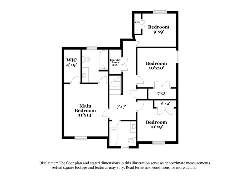 1,895/Mo, 7413 Hidden Creek Dr Charlotte, NC 28214 Floor Plan View 2