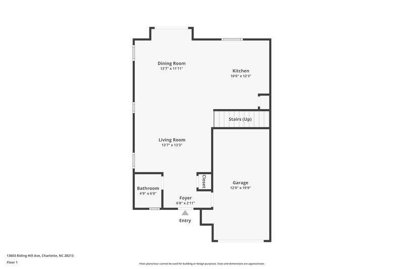 1,840/Mo, 13603 Riding Hill Ave Charlotte, NC 28213 Floor Plan View