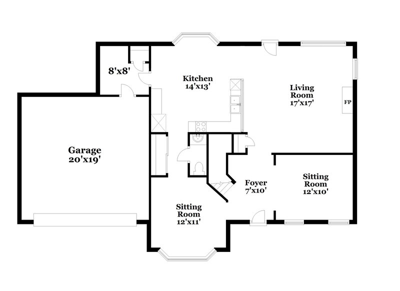 2,250/Mo, 5513 Brook Falls Ct Unit 13 Charlotte, NC 28269 Floor Plan View