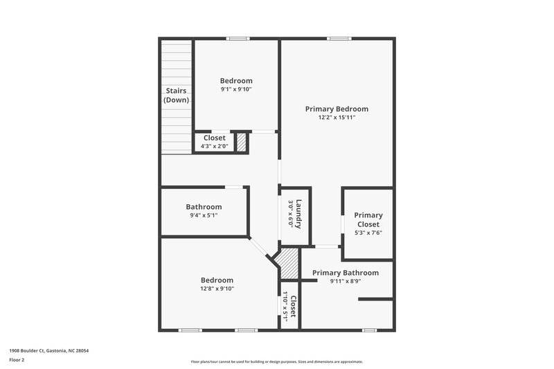 2,450/Mo, 1908 Boulder Ct Gastonia, NC 28054 Floor Plan View 2
