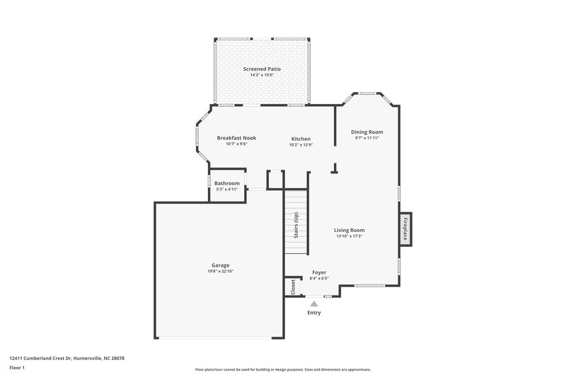 2,335/Mo, 12411 Cumberland Crest Dr Huntersville, NC 28078 Floor Plan View