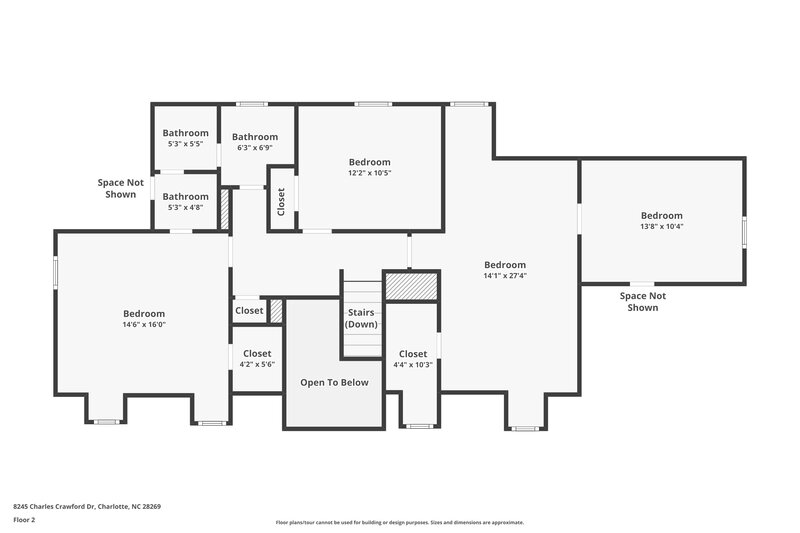 2,535/Mo, 8245 Charles Crawford Dr Charlotte, NC 28269 Floorplan View 2