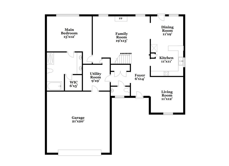1,870/Mo, 2647 Captains Watch Rd NE Kannapolis, NC 28083 Floor Plan View