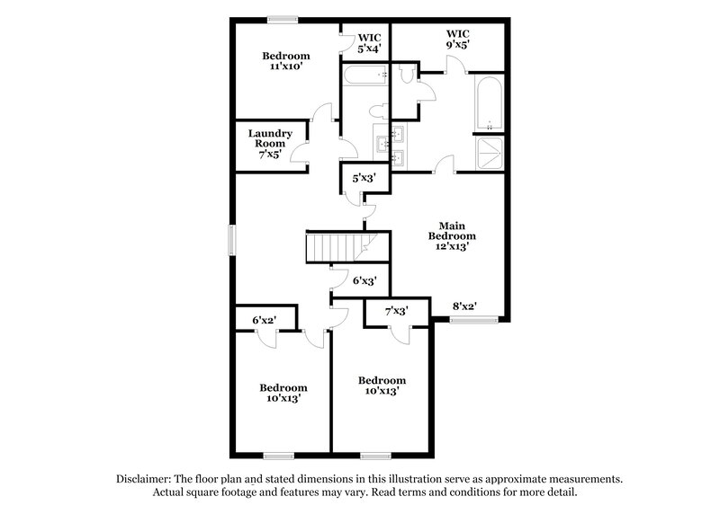 2,020/Mo, 6904 Broad Valley Ct Charlotte, NC 28216 Floor Plan View