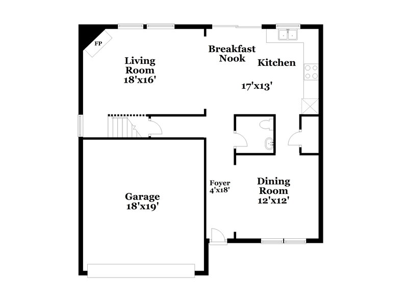 2,280/Mo, 4521 Oakburn Drive Charlotte, NC 28269 Floor Plan View