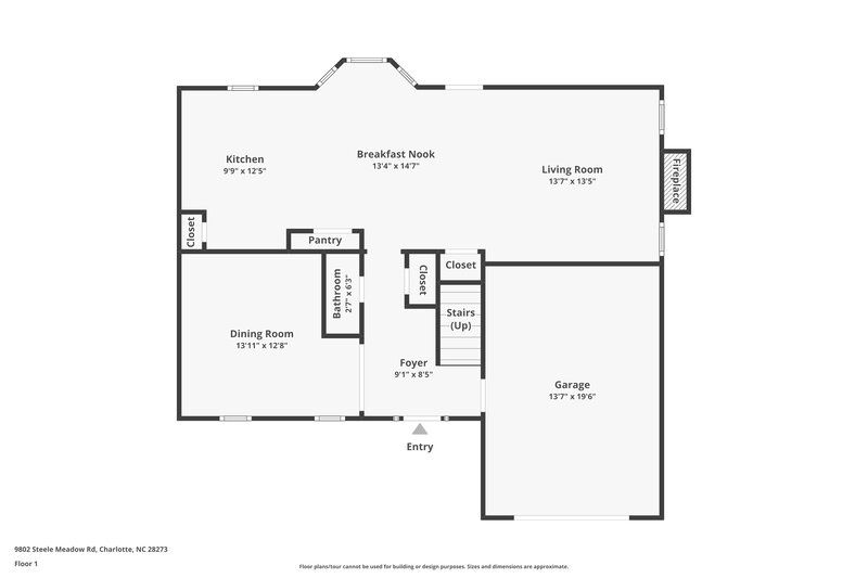 2,465/Mo, 9802 Steele Meadow Rd Charlotte, NC 28273 Floor Plan View