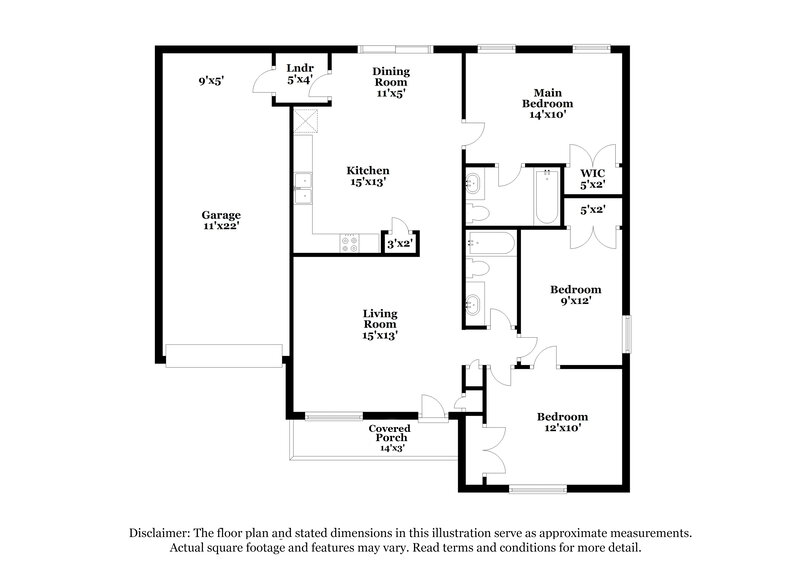 1,895/Mo, 941 Milkwood Ln Monroe, NC 28110 Floorplan View