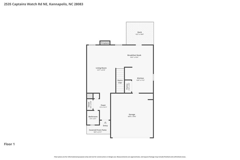 1,960/Mo, 2535 Captains Watch Rd NE Kannapolis, NC 28083 Floor Plan View