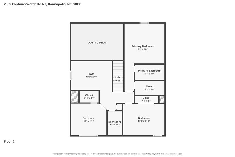 1,960/Mo, 2535 Captains Watch Rd NE Kannapolis, NC 28083 Floor Plan View 2