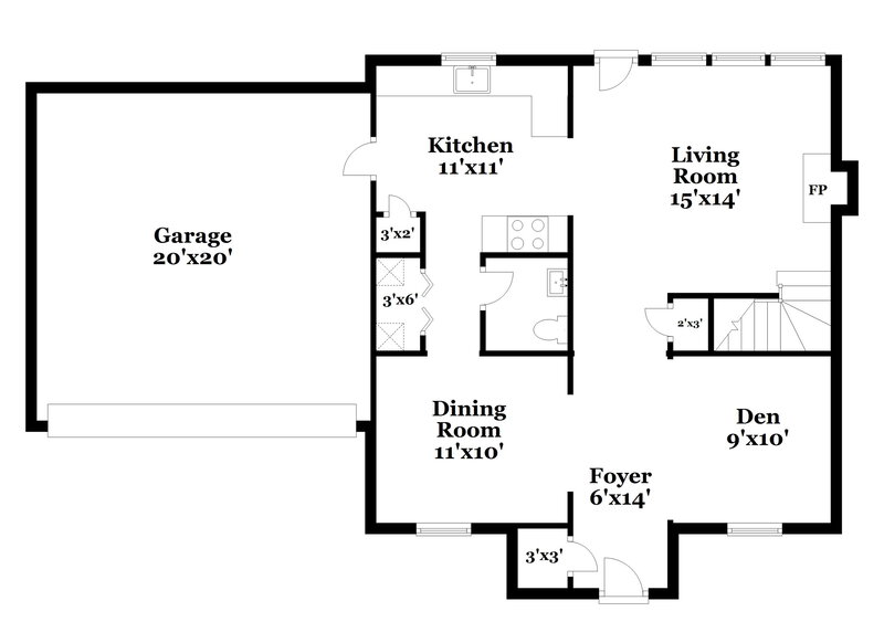2,900/Mo, 6116 Red Clover Ln Charlotte, NC 28269 Floor Plan View 2
