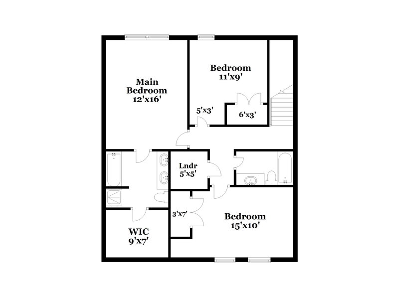 1,830/Mo, 5410 Park Brook Dr Charlotte, NC 28269 Floor Plan View 2